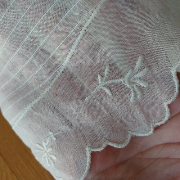 Antique Victorian Apron Vintage Small Sheer White Dainty AS IS Damaged Holes Tea - Picture 11 of 13